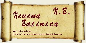 Nevena Batinica vizit kartica